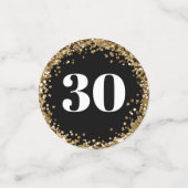 30歳の誕生日フォト ゴールド コンフェティ コンフェッティ (スモール正面)