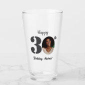 30歳の誕生日フォト タンブラーグラス (正面)