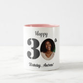 30歳の誕生日フォト ツートーンマグカップ (中央)