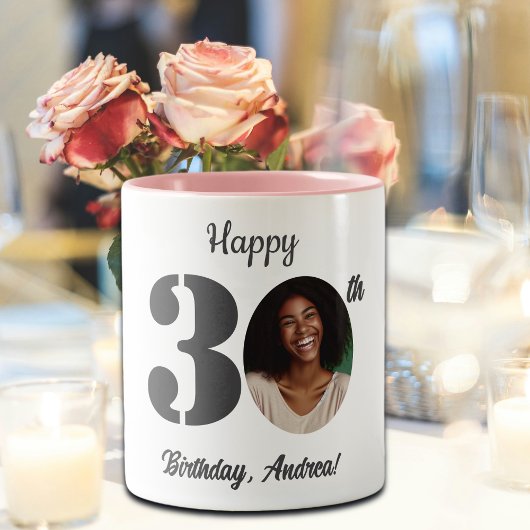 30歳の誕生日フォト ツートーンマグカップ