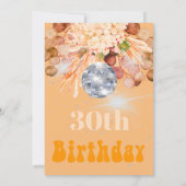 30歳の誕生日フローラオレンジディスコ 招待状 (裏面)