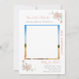 30歳の誕生日フローラ招待状 招待状