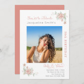 30歳の誕生日フローラ招待状 招待状 (正面/裏面)