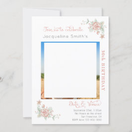 30歳の誕生日フローラ招待状 招待状