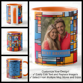 30歳の誕生日ブラザーステンドグラス写真マグカップ008 マグカップ