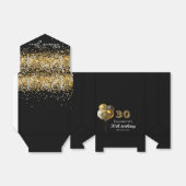 30歳の誕生日ブラック金ゴールドヒョウ感謝していピー フェイバーボックス (折り畳みなし)