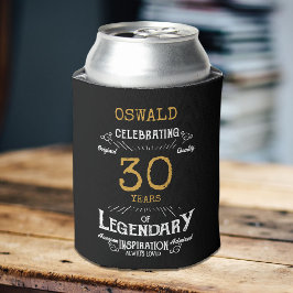 30歳の誕生日ブラック金ゴールド伝説的おもしろい 缶クーラー