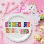 30歳の誕生日ブロッカラフルクおめでとう ペーパープレート (パーティー)