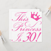30歳の誕生日プリンセス カード (正面/裏面インサイチュ)