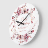 30歳の誕生日プレゼントパーソナライズされたの時計 ラージ壁時計 (傾斜)