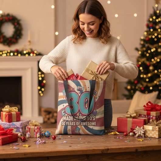 30歳の誕生日プレゼントレトロ90年代素晴らし30年トート トートバッグ