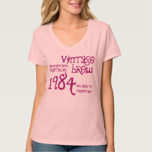 30歳の誕生日プレゼント1984年、彼女のV02のヴィンテージ醸造 Tシャツ