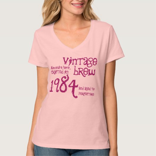30歳の誕生日プレゼント1984年、彼女のV02のヴィンテージ醸造 Tシャツ (正面)