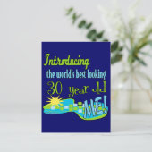 30歳の誕生日プレゼント ポストカード (スタンド正面)