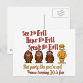 30歳の誕生日プレゼント ポストカード (正面/裏面)