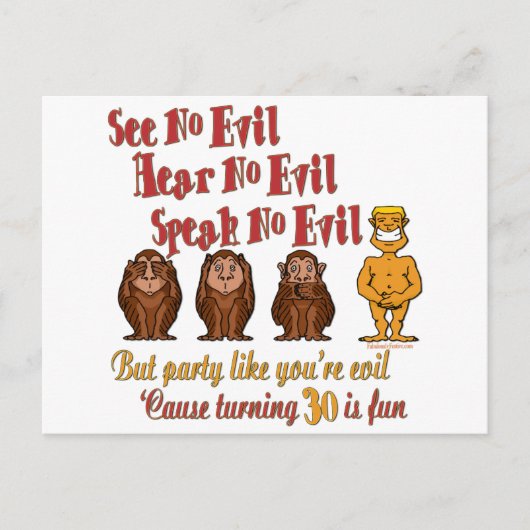 30歳の誕生日プレゼント ポストカード (正面)