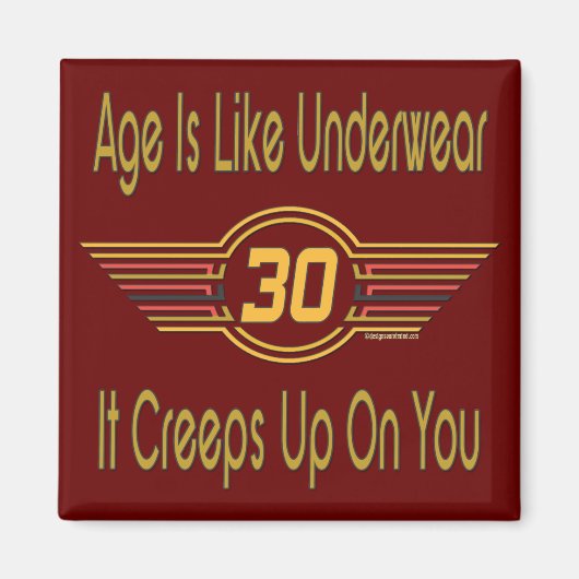 30歳の誕生日プレゼント マグネット (正面)
