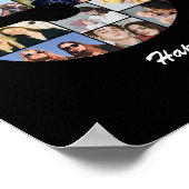 30歳の誕生日プレゼント 数字30の写真コラージュ ポスター (角)