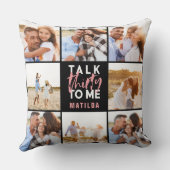 30歳の誕生日モダン写真数々のピンクガーリー クッション (裏面)