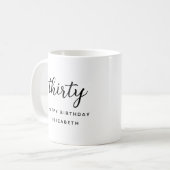 30歳の誕生日モダン贈り物 コーヒーマグカップ (正面左)