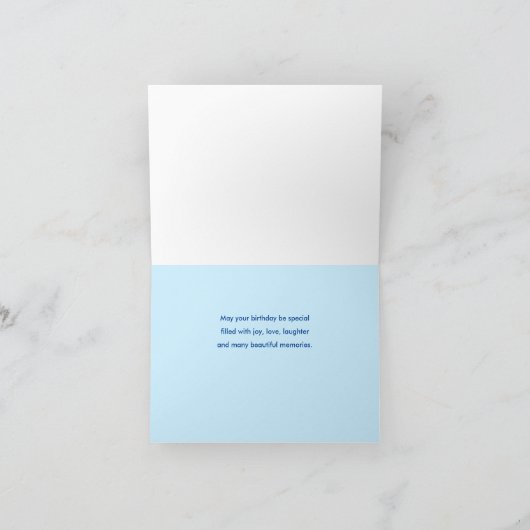 30歳の誕生日ランズウィック湾の水の色絵画の カード (内部)