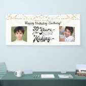 30歳の誕生日レトロストリングライト2枚 横断幕 (トレードショー)