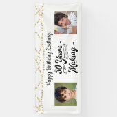 30歳の誕生日レトロストリングライト2枚 横断幕 (縦)