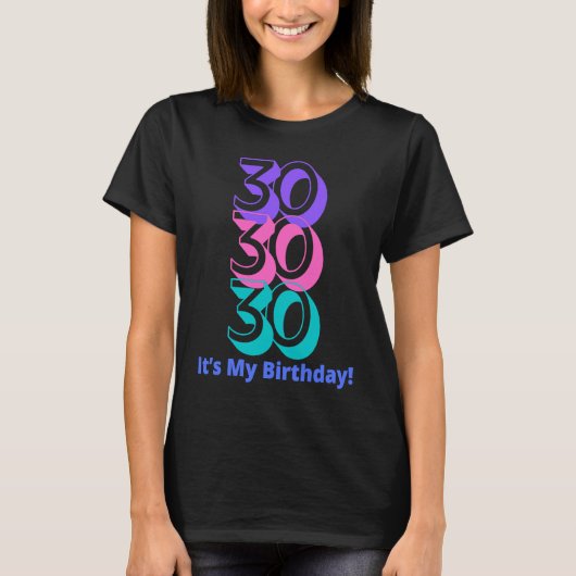30歳の誕生日レトロナンバーズ20年代末 Tシャツ (正面)