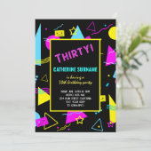 30歳の誕生日レトロパーティー 招待状 (スタンド正面)
