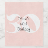 30歳の誕生日ワイン ラベル 名入れ (シングルラベル)