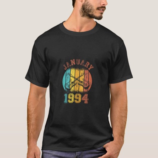 30歳の誕生日ヴィンテージ1994年1月レトロ30年 Tシャツ (正面)