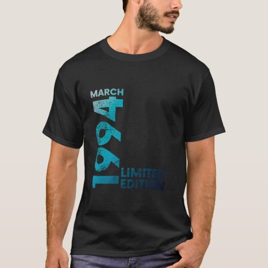 30歳の誕生日ヴィンテージ1994年3月30歳の男性 Tシャツ (正面)