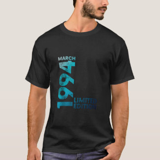 30歳の誕生日ヴィンテージ1994年3月30歳の男性 Tシャツ