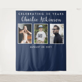 30歳の誕生日写真のバックドロップバナー タペストリー