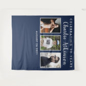 30歳の誕生日写真コラージュ背景バナー タペストリー (正面(横))