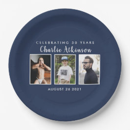 30歳の誕生日写真プレート ペーパープレート