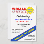 30歳の誕生日写真招待状 - 雑誌の表紙 招待状 (裏面)