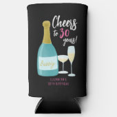30歳の誕生日応援から30歳の女の子シャンパン スリム缶クーラー (正面)