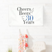 30歳の誕生日応援とビールタイポグラフィパーティー 横断幕 (インサイチュ)