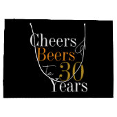 30歳の誕生日応援とビール党のお願い ラージペーパーバッグ (裏面)