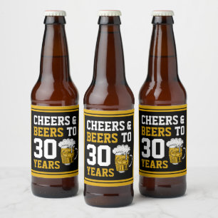 30歳の誕生日応援とビール ビールラベル