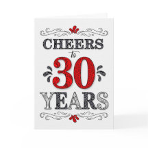 30歳の誕生日応援を描く赤い白い黒