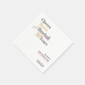 30歳の誕生日応援ビールミニマル スタンダードカクテルナプキン (角)