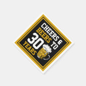 30歳の誕生日応援&ビールから30年 スタンダードカクテルナプキン (角)