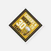 30歳の誕生日応援&ビールから30年 スタンダードカクテルナプキン (角)