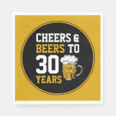 30歳の誕生日応援&ビールから30年 スタンダードランチョンナプキン (正面)