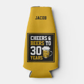 30歳の誕生日応援&ビールから30年 ボトルクーラー (正面)