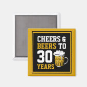 30歳の誕生日応援&ビールから30年 マグネット (正面/裏面)