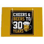 30歳の誕生日応援&ビールから30年 ラージペーパーバッグ (正面)
