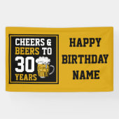 30歳の誕生日応援&ビールから30年 横断幕 (横)